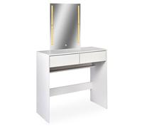 MENZZO Coiffeuse avec miroir LED Talisma L80cm Blanc