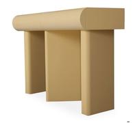 MENZZO Console design 2 tiroirs L120cm avec pieds obliques Mezade Beige