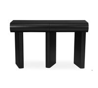 MENZZO Console design 2 tiroirs L120cm avec pieds obliques Mezade Noir