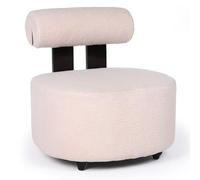 Fauteuil Design en Tissu Bouclette Jasper 73cm Beige