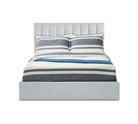 MENZZO Lit Coffre Songe + Sommier Velours Argent 160cm - Velours L169 x P217 x H112 cm