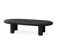 MENZZO Table basse arrondie 160cm avec pieds colonnes Roady Noir