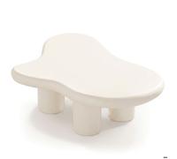 MENZZO Table basse forme courbes naturelles Valdo 69x100cm Crème