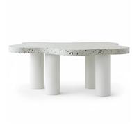 MENZZO Table basse forme nuage 69x100cm Lagoon Effet Terrazzo