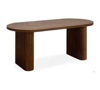 MENZZO Table ovale Burundi avec pieds design style colonnes Bois Noyer - table à manger