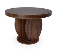 Menzzo Table Ovale ICARIOS avec Pieds Design - Bois Noyer - Table à Manger contemporaine élégante pour Salle à Manger Moderne