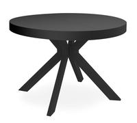 Paris prix Table à manger ronde extensible - Noir