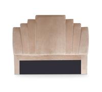 MENZZO Tête de lit Arena 140 cm Velours Taupe - Velours L140 x P10 x H120 cm