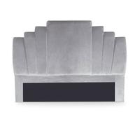 MENZZO Tête de lit Arena 160 cm Velours Argent - Velours L160 x P10 x H120 cm