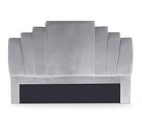 Menzzo Tête de lit Arena Velours 180 cm Argent L180 x P10 x H120 cm