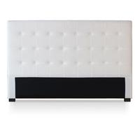 MENZZO Tête de lit capitonnée Luxor 180cm Tissu bouclette Crème - Tissu L180 x P8 x H120 cm