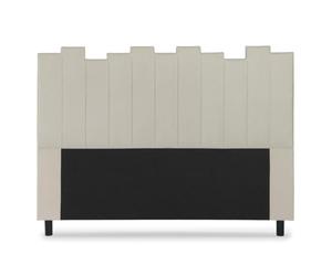 Menzzo Tête de lit Lucky 160 cm - Tissu Beige capitonné - L160 x P8 x H120 cm - Design élégant pour lit Double