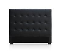 Menzzo Tête de lit Luxor HB140 Contemporain Bois noir 8 x 150 x 122 cm