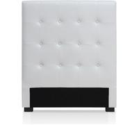 Menzzo Tête de lit Luxor 90 cm Blanche - Tête de lit capitonnée élégante - Design Chic pour lit 1 Place - Installation Simple