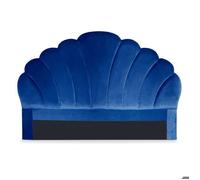 MENZZO Tête de lit Mermaid 160 cm Velours Bleu - Velours L160 x P10 x H120 cm