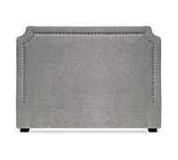 Menzzo Tête de Lit Milana 160 cm - Tissu Taupe, Design Moderne et Confortable, Structure Robuste pour Lit Queen/Double