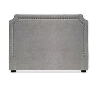 Menzzo Tête de Lit Milana 160 cm - Tissu Taupe, Design Moderne et Confortable, Structure Robuste pour Lit Queen/Double