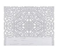Menzzo Tête de Lit Serena 180 cm Bois Blanc Sculpté - Design Chic Style Classique Moderne - Décoration Chambre Adulte Élégante Lit Double 180x200 cm