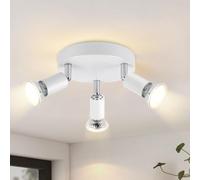 meoaow Spots LED GU10 3 spots orientables 350° blanc moderne