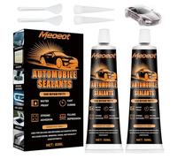 Meoeot Colle a Pare Brise Voiture, Colles Carrosserie Voiture Noir, Colle pour Joint Pare Brise Adapté au Scellement des Carrosseries et Métal Autocollant, Verre Autocollant 50ml x 2 Tubes