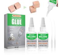 Meoeot Colle Huileuse, Colle de Soudage Haute Résistance, Oily Extra Forte, Réparation pour Chaussures, Céramique, Bois, Cuir, Plastique, Bijoux (50g*2)