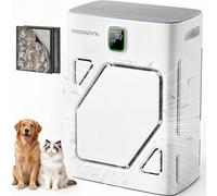 Meowant Purificateur d'air pour la maison, grande pièce, 2600m², filtre HEPA H13, double apport d'air, affichage de qualité de l'air PM2.5, mode automatique, préfiltre lavable, purification 2X pour
