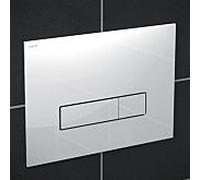 MEPA Orbit plaque de rinçage 421845 verre blanc pour partie-assemblage,