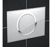 MEPA Zero plaque de rinçage 421854 verre blanc , 2-ras