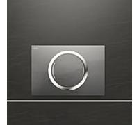 MEPA Zero plaque de rinçage 421861 argent verre, pour partie-assemblage,
