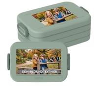 Mepal Boîte à déjeuner personnalisable - Convient pour jusqu'à 4 sandwichs au beurre - Sans BPA et passe au lave-vaisselle - 900 ml - Midi - Sage nordique
