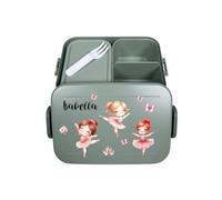 Mepal Boîte à déjeuner personnalisée Take a Break Ballerina pour fille, boîte à déjeuner Bento avec boîte à bento (Midi menthe)