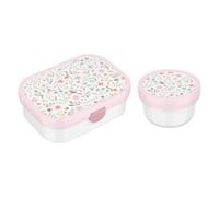 Mepal | Boîte à fruits et bento pour enfants | Campus Little Dutch Meets Fruits | Passe au lave-vaisselle | 300 et 750 ml | Avec compartiments, fourchette et fermeture à clip | Parfait pour les