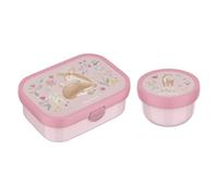 Mepal | Boîte à fruits et bento pour enfants | Campus Little Dutch meets Fruits | Passe au lave-vaisselle | 300 et 750 ml | Avec compartiments, fourchette et fermeture à clip | Parfait pour les