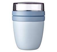 Rosti Mepal Bol muesli à emporter Ellipse Mini – Compartiments séparés – 300+120 ml – Nordic Blue
