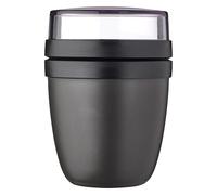 Rosti Mepal – Bol muesli à emporter Mini – Compartiments séparés 300+120 ml – Nordic black