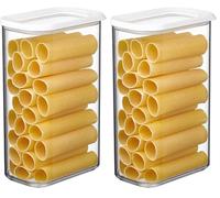 Mepal - Boîte Conservation Alimentaire Rectangulaires Modula - Boîte de Stockage Transparente avec Couvercle - Boîte de Rangement Cuisine - Empilable & Hermétique - 2000 ml - White (Lot de 2)