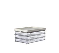 Mepal Boîte Conservation Jambon à 3 couches - Boîte Rangement Frigo avec Couvercle - Rangement Frigo Charcuterie - Récipient pour le L'organisation de la Cuisine - 3 x 500 ml - Nordic white
