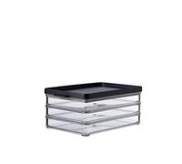 Mepal Boîte Conservation Jambon à 3 couches - Boîte Rangement Frigo avec Couvercle - Rangement Frigo Charcuterie - Récipient pour le L'organisation de la Cuisine - 3 x 500 ml - Black