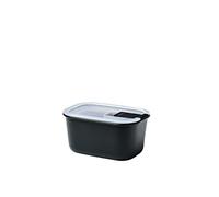 Mepal - Boîte de conservation alimentaire EasyClip - Boîte de rangement avec couvercle et fermeture coulissante - Pour le micro-ondes, le four à vapeur et le congélateur - 450 ml - Nordic black