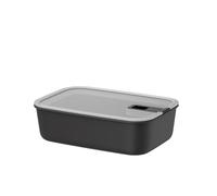 Mepal - Boîte de conservation alimentaire EasyClip - Boîte de rangement avec couvercle et fermeture coulissante - Pour le micro-ondes, le four à vapeur et le congélateur - 1,5 l - Nordic black