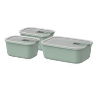 Mepal - Boîte de conservation alimentaire EasyClip - Ensemble de 3 pièces - Boîte avec fermeture coulissante - Pour le micro-ondes, le four à vapeur et le congélateur - 2x 450 + 1000 ml - Nordic sage