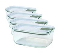 Mepal - Boîte de conservation alimentaire en verre EasyClip - Boîte de rangement en verre avec couvercle et fermeture à pression - Convient pour le micro-ondes, le four et le congélateur - 700 ml