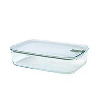 Mepal - Boîte de conservation alimentaire en verre EasyClip - Boîte de rangement en verre avec couvercle et fermeture à pression - Convient pour le micro-ondes, le four et le congélateur - 2250 ml