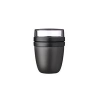 Mepal bol muesli a emporter - Pratique comme Pot de Yaourt et de Muesli - Compartiments Séparés - Convient au Congélateur, au Micro-ondes et au Lave-vaisselle - 500 ml + 200 - Nordic black