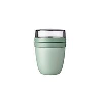 Mepal bol muesli a emporter - Pratique comme Pot de Yaourt et de Muesli - Compartiments Séparés - Convient au Congélateur, au Micro-ondes et au Lave-vaisselle - 500 ml + 200 - Nordic sage