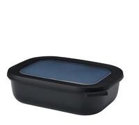 Mepal - Bol Multifonction Rectangulaire - Boîte Conservation Alimentaire avec Couvercle - Convient comme Boîte de Hermétique pour le Réfrigérateur, Micro-ondes & Congélateur - 1000 ml - Nordic black