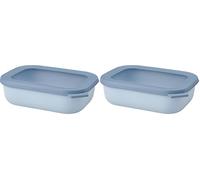 Mepal - Bol Multifonction Rectangulaire - Boîte Conservation Alimentaire avec Couvercle - Convient comme Boîte de Hermétique pour le Réfrigérateur, Micro-ondes & Congélateur - 1000 ml - Nordic blue