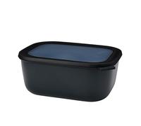 Mepal - Bol Multifonction Rectangulaire - Boîte Conservation Alimentaire avec Couvercle - Convient comme Boîte de Hermétique pour le Réfrigérateur, Micro-ondes & Congélateur - 3000 ml - Nordic black