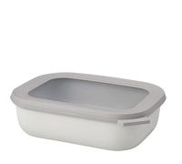 Mepal - Bol Multifonction Rectangulaire - Boîte Conservation Alimentaire avec Couvercle - Convient comme Boîte de Hermétique pour le Réfrigérateur, Micro-ondes & Congélateur - 1000 ml - Nordic white