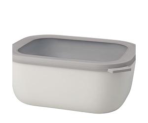 Mepal - Bol Multifonction Rectangulaire - Boîte Conservation Alimentaire avec Couvercle - Convient comme Boîte de Hermétique pour le Réfrigérateur, Micro-ondes & Congélateur - 3000 ml - Nordic white